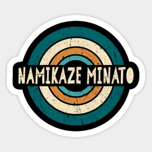 Retro Styles Minato Name Birthday 70s 80s 90s Circle Sticker